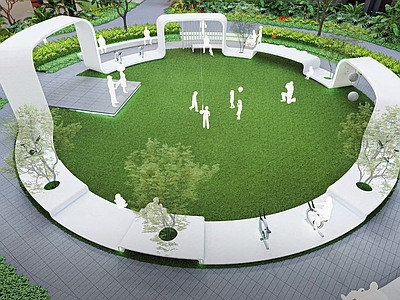 现代生态展览廊架