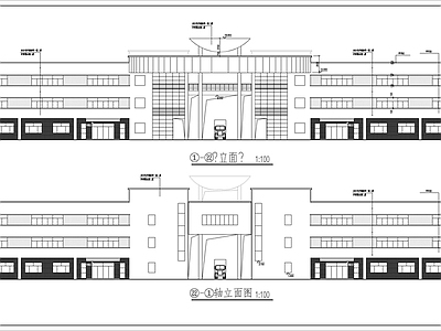 丙类生产车间建筑 施工图 工业建筑 产业园建筑