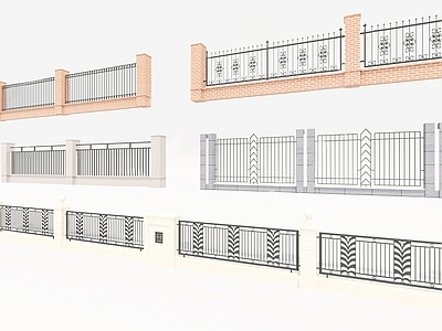 简欧铁艺围栏护栏 石材