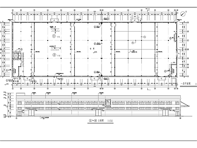 仓库装配车间建筑 施工图 工业建筑