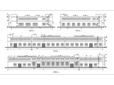 钢构大生产车间厂房建筑 施工图 工业建筑 产业园建筑