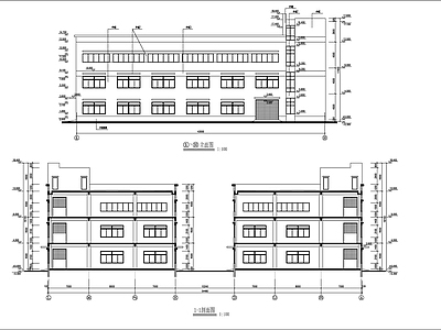 框架结构生产车间建筑 施工图 工业建筑 产业园建筑
