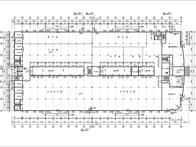 制衣厂车间建筑图 施工图 工业建筑 产业园建筑