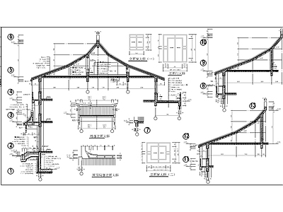 清式仿古公建建筑施工图 施工图