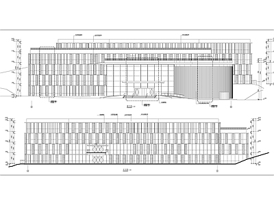 现代多层办公会议培训大楼建筑 施工图