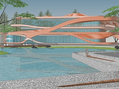 现代展览馆建筑