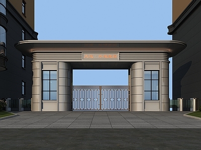 现代入口大门 小区入口