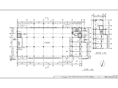 多层框架结构厂房建筑 施工图 工业建筑