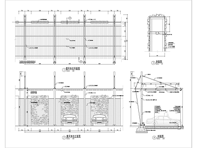 户外停车场详图 施工图