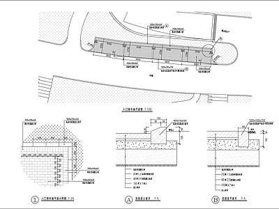 停车场及入户地面铺装详图 施工图 户外