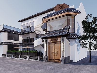 中式民宿外观