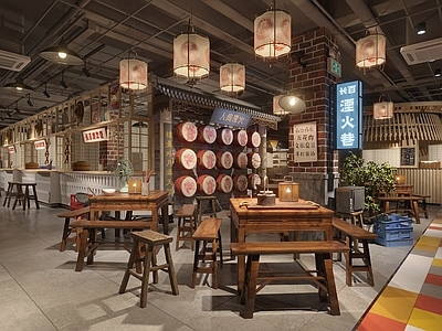 新中式市井风格火锅店