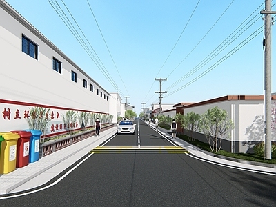 现代乡村街道