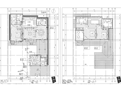 中式仿古别墅建筑暖通节点 施工图