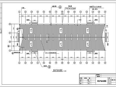 26米跨厂房车间建筑结构图 施工图 工业建筑 产业园建筑