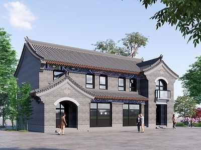 中式餐饮建筑 仿古建筑