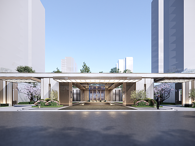 现代小区入口大门