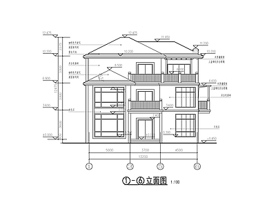 简欧别墅建筑 施工图