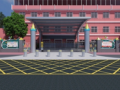 现代学校入口大门