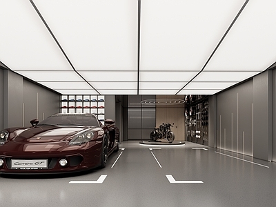 现代地下室车库 工具间 家政间 汽车