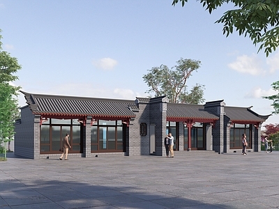 中式餐饮建筑 仿古建筑