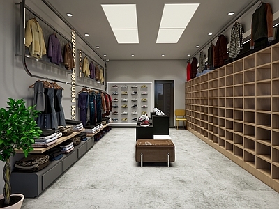 现代服装箱包店 头面