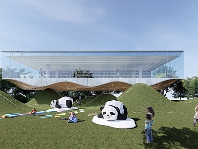 现代风格展览馆建筑