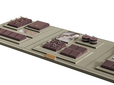 现代珠宝展台 陈列道具 珠宝首饰 金银 首饰 展示台 展具