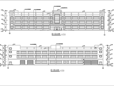 3层厂房建筑 施工图 工业建筑