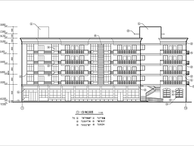 轮班宿舍楼建筑 施工图 工业建筑