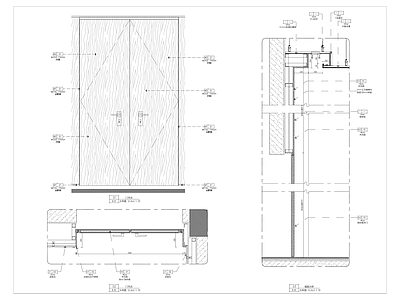 防火门 双开木节点 施工图 通用节点