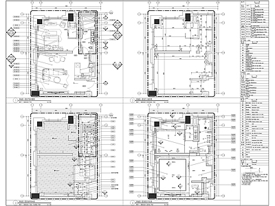 五星级酒店家庭套间室内 施工图 客房