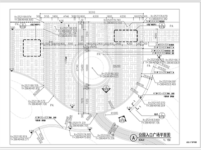 公园入口广场平面图