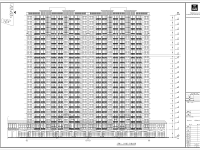 简欧风格高档塔式住宅小区建筑 效果图 施工图