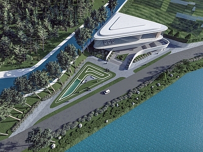 现代售楼处建筑 异形