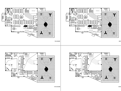 篮球培训办公室室内全套 施工图 效果图