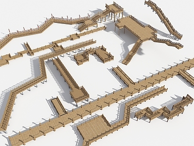 现代栈桥 木栈道 亲水平台 木平台