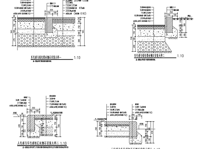 人行道与车行道相汇处侧石安装大样图 施工图