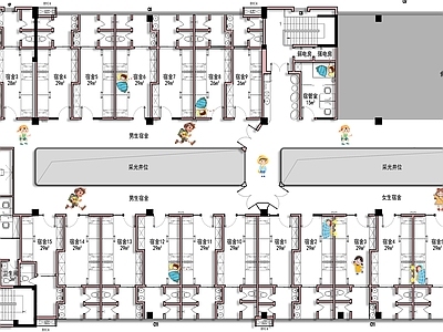 学校宿舍 平面图