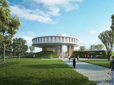 现代展览馆建筑