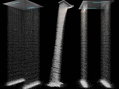 淋浴 水花 水流 瀑布 花洒 喷淋头 淋浴花洒