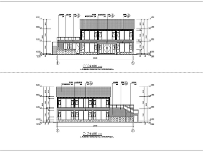 美丽乡村茶室建筑 施工图