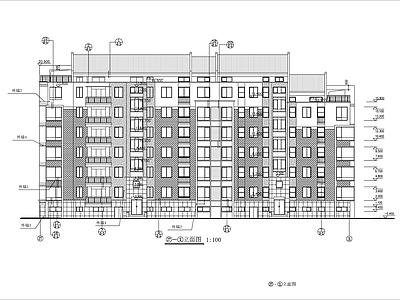 6层住宅楼建筑 施工图