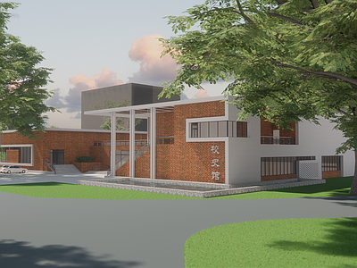 现代展览馆建筑