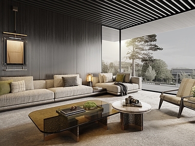 Minotti 米洛提客厅 现代组合