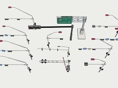 交通配件 交通指示牌 信号灯 红绿灯 限高架
