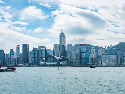 都市风光城市高楼海港