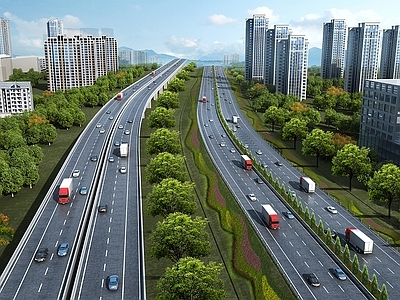 现代道路 高速公路 城市快速路