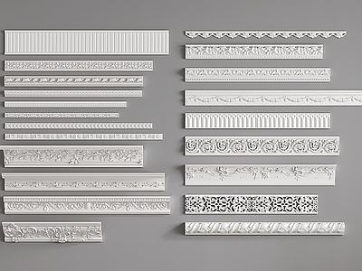 法式雕花石膏线条组合