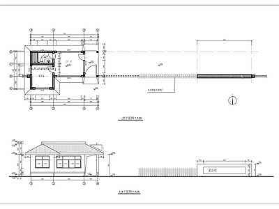 办公楼门卫建筑 施工图